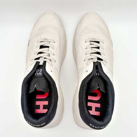HUGO Mens Leon Running Sneaker US 12 EU 45 Light Grey White Athletic NIB main image 7